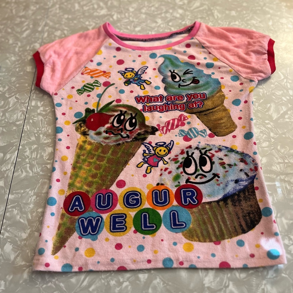 Super Cute Handmade German Ice Cream & Cupcake Pink T-Shit